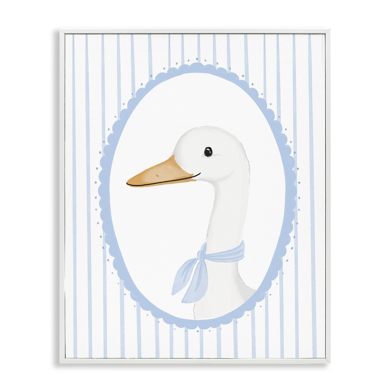 Stupell Industries Dainty Bordered Duck Framed Giclee, design by Cherrywood Lane